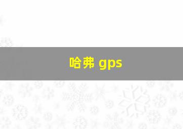 哈弗 gps